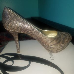 Nine West Glitter Heels